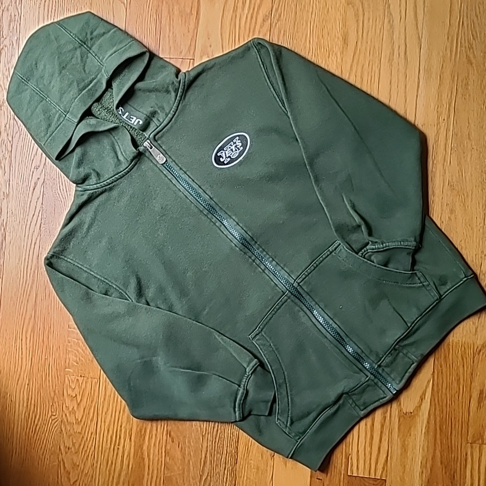 Size 10/12 kid NY Jets hooded sweatshirt - Picture 4 of 10